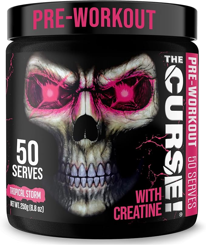 JNX SPORTS The Curse! Pre Workout Powder for Men & Women, Caffeine, Beta-Alanine, Creatine