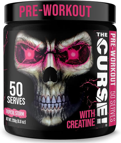 JNX SPORTS The Curse! Pre Workout Powder for Men & Women, Caffeine, Beta-Alanine, Creatine