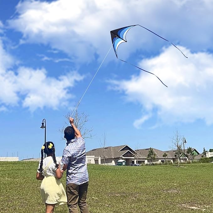 Mint's Colorful Life Delta Kite for Kids & Adults, Extremely Easy to Fly Kite, Best Kites for