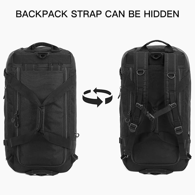 TUGUAN Extra Large Travel Duffle Bag Backpack for Men with Adjustable Dividers 120L Big Weekend