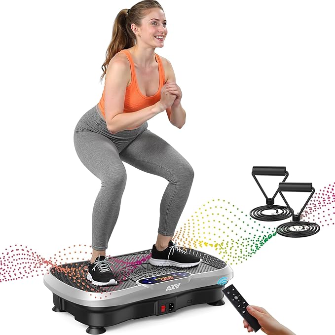 AXV Vibration Plate Fitness Platform Exercise Machine Vibrating Shaking Full Body Shaker Workout