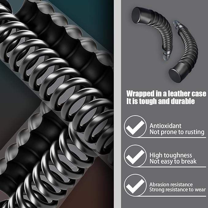 2Pcs Ropeless Battle Ropes,Weighted Battle Ropes for Home Gym, Portable Workout Rope for Strength