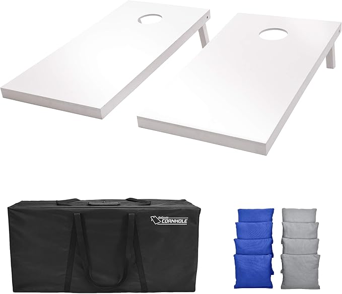 GoSports 4 ft x 2 ft Regulation Size Wooden Cornhole Boards Set - Includes Carrying Case and Over