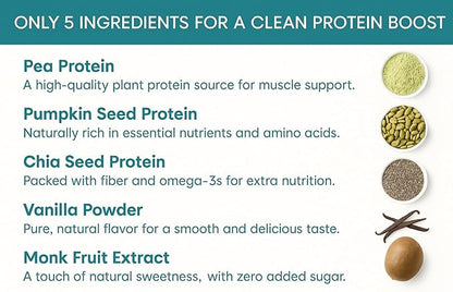 TOZZY Vegan Pea Protein Powder | Plant-Based Protein | Only 5 Simple Ingredients | 20g Protein, 100