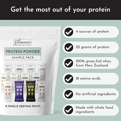 Protein Powder Made with 100% Grass Fed, Non Denatured Whey | Four Different Protein Sources from
