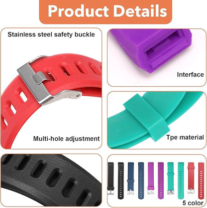 Watch Bands Replacement for ID115plus HR, Very Fit Pro Activity Fitness Tracker Wrist Bands Set