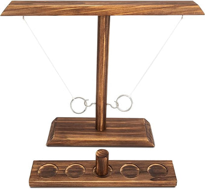 DreamToyz Ring Toss Games for Adults, Yard Games, Patio Decor, Outdoor Indoor Games, Wooden Hook