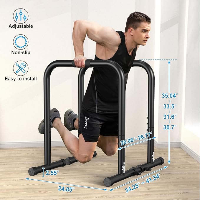 RELIFE REBUILD YOUR LIFE Dip Station Functional Heavy Duty Dip Stands Fitness Workout Dip bar