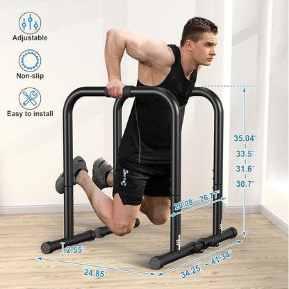 RELIFE REBUILD YOUR LIFE Dip Station Functional Heavy Duty Dip Stands Fitness Workout Dip bar