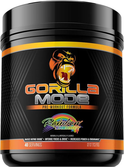 Gorilla Mode Pre Workout - Massive Pumps · Laser Focus · Energy · Power - L-Citrulline, Creatine