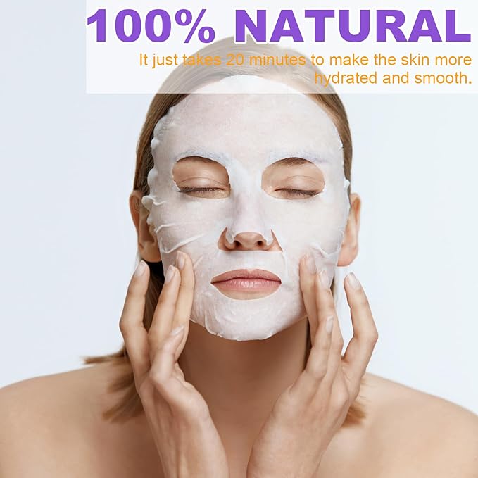 VESPRO 144 Pack Collagen Essence Sheet Facial Masks, Bulk Sheet Masks for Face, Hydrating Facial