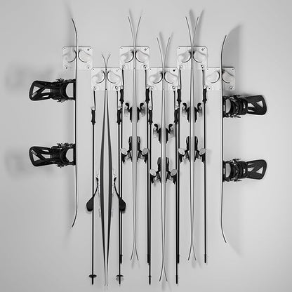 Ultimate Ski & Snowboard Wall Rack | Secure, Non-Slip Storage | Fits Any Ski/Board | Garage
