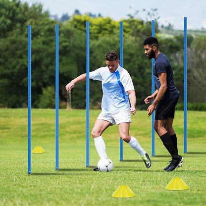Soccer Agility Training Poles Equipment |Adjustable Soccer Equipment for Training Includes 6