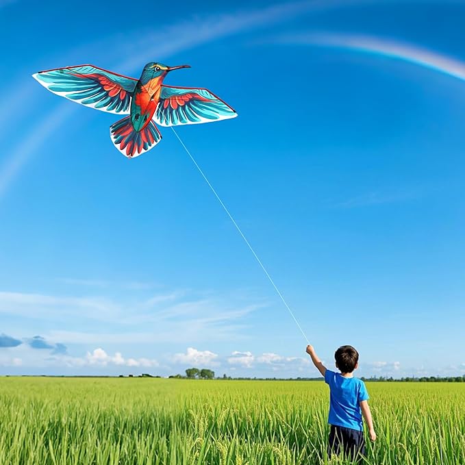 ORGCLDKT- 3D Lifelike Style Bird/Eagle Kite, Super Easy to Fly with, Ideal for Kids, Adults, Girls