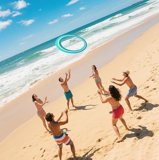 11-inch Flying Ring, 3-Piece Set. A Sports Game for Beach, Backyard, Park, and pet Interaction.