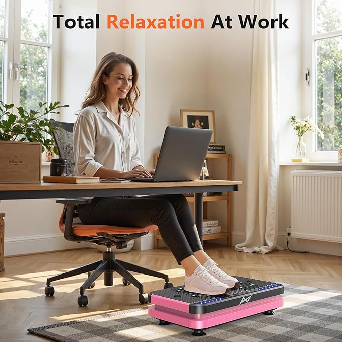 AXV Vibration Plate Fitness Platform Exercise Machine Vibrating Shaking Full Body Shaker Workout