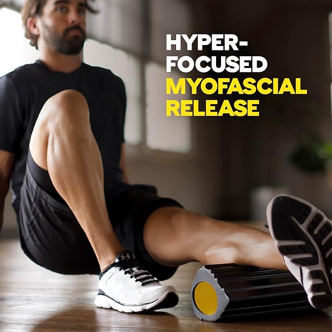 TRX Training Rocker Myofascial Release Roller, Neck and Back Massage Roller for Muscles, Round Foam