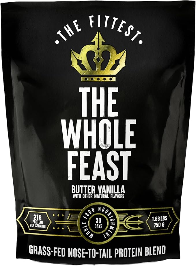 The Fittest Whole Feast Beef Protein Powder - Butter Vanilla - Grass Fed Nose to Tail Carnivore