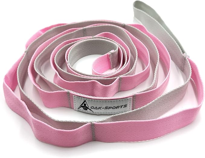 Stretching Strap Yoga Strap with Loops, Stretch Straps for Physical Therapy, Non-Elastic Exercise