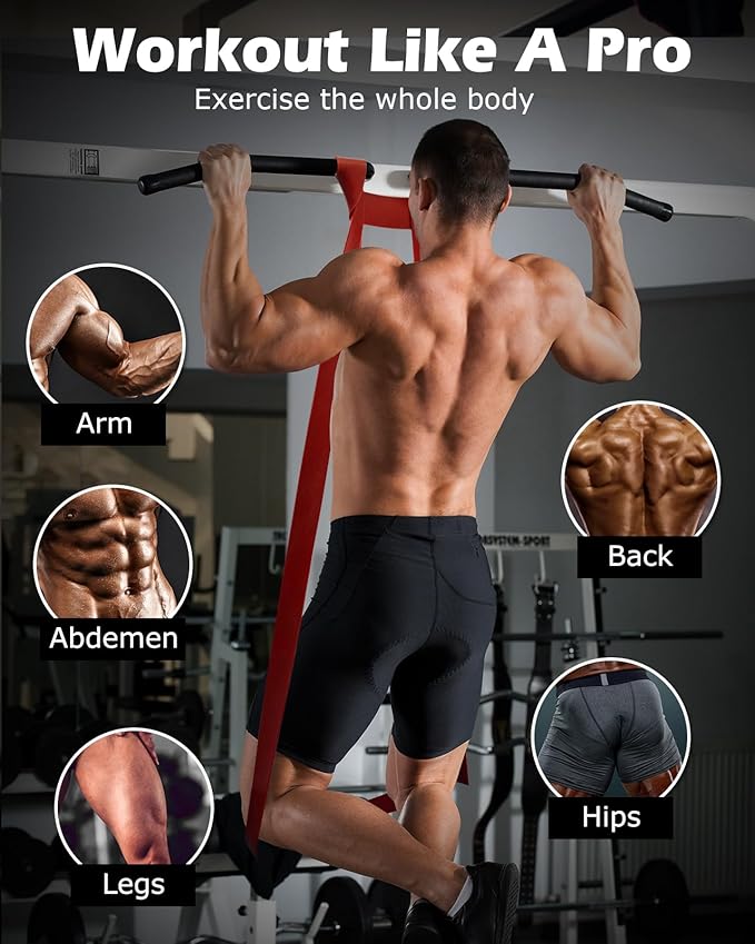 Zacro Resistance Bands, 6 Resistance Levels Pull Up Assistance Bands, Exercise Bands for Men&Women