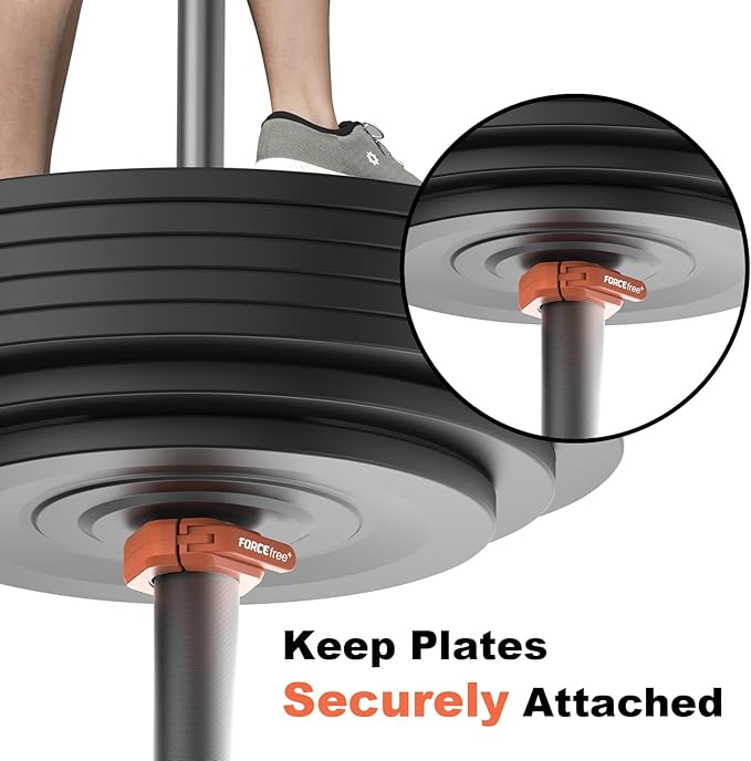 Barbell Clips (Pair), Barbell Clamps, Quick Release Olympic Barbell Clamps with Anti Slip TPR Grip
