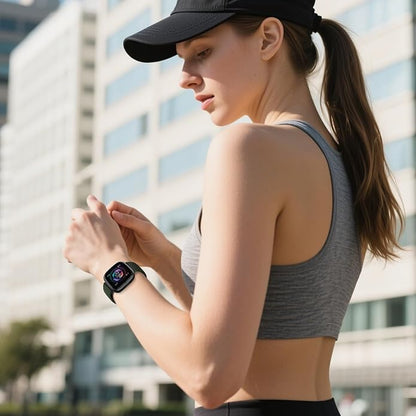 Braided Stretchy Band for Fitbit Versa 4/Versa 3/Sense 2/Sense Watch Band Women Men,Parachute-style
