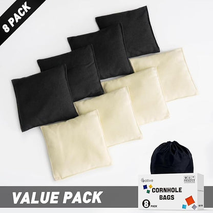Cornhole Bags Set of 8 Regulation Corn Hole Bean Bags for Cornhole Game, Professional Weather