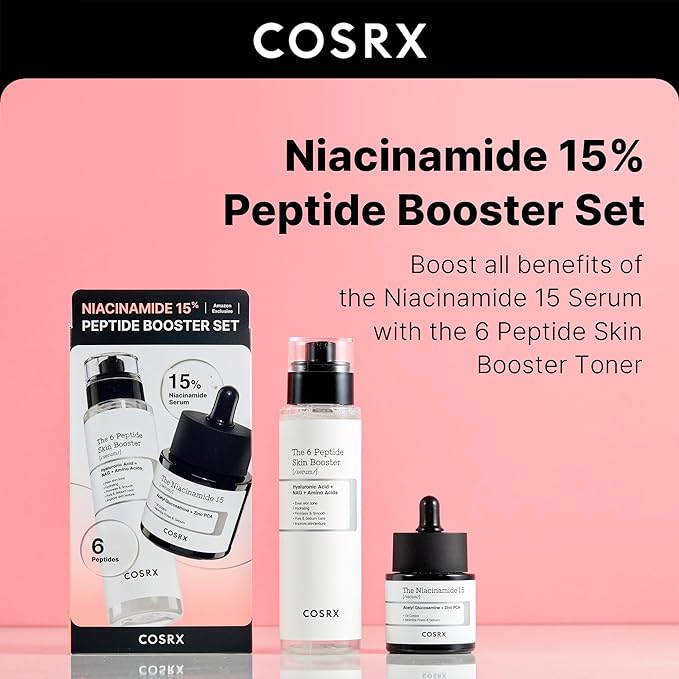 COSRX Niacinamide 15% Peptide Booster Set - Amazon Exclusive - Korean Skin Care Set, Gift Sets