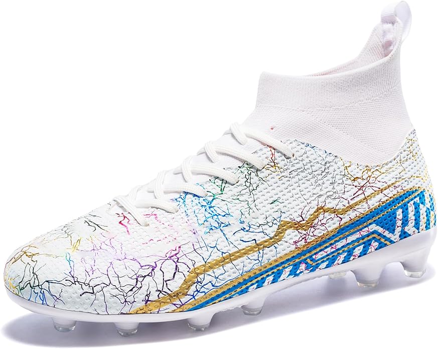 Soccer Cleats Mens Football Cleats Professional Soccer Shoes High-Tops Non-Slip Spikes for Big Boys