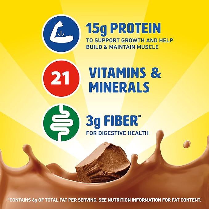 Carnation Breakfast Essentials High Protein with Fiber Ready-to-Drink, 8 FL OZ Carton, Rich Milk