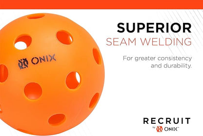 Onix Recruit Indoor Ready to Play Superior Welding Design Pickleball Ball