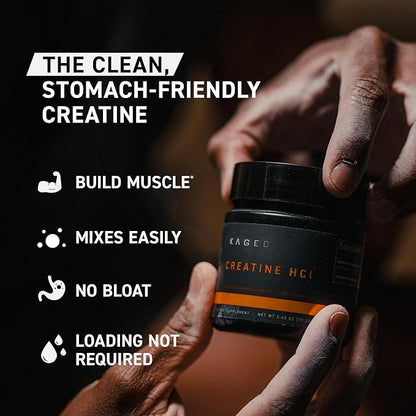 Kaged Creatine HCl Capsules | Unflavored | Muscle Building & Recovery | Patented Creatine