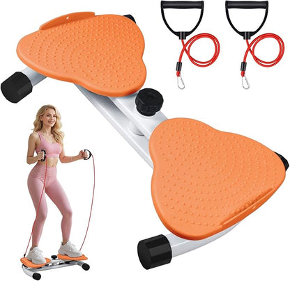 Waist Twister Machine, Ab Twister Board with Resistance Bands - 300 lbs Capacity Home Exercise