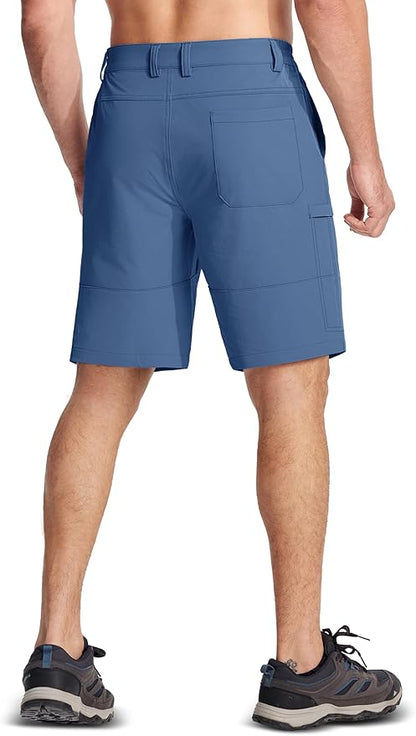 MAGCOMSEN Men's Hiking Cargo Shorts Quick Dry Lightweight 9" Golf Shorts Summer Casual Work Outdoor