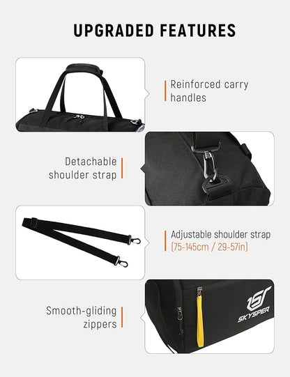 SKYSPER 30L Gym Duffel - Sports Bag Small with Wet Pocket for Sport, Travel, Fitness & Workout Men