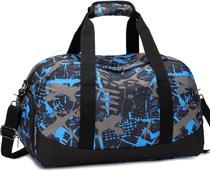 Octsky Sports Duffel Bag Gym Bag with Shoe Compartment Small Travel Overnight Bag Weekender Bag