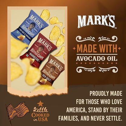 MARK’S Kettle Cooked Avocado Oil Potato Chips, Variety Pack – Seed Oil & GMO Free | 3-Flavor