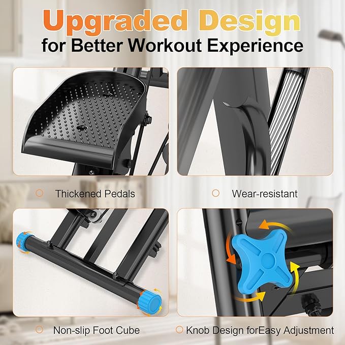 Stair Stepper for Home Gym, 350lbs Vertical Climber Machine with LCD Display, Non-Slip Pedals &