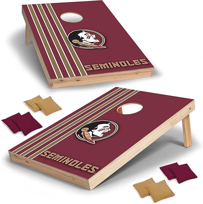 2' x 3' Solid Wood Cornhole Set with Direct Print HD Team Graphics – Great Gift for Any NCAA Fan!