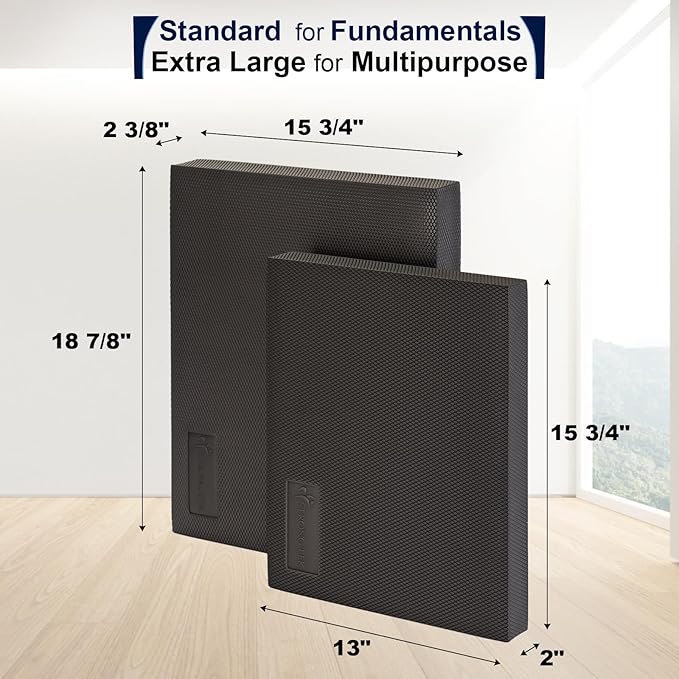 StrongTek Extra Wide Foam Balance Pad for Physical Therapy, 19" X 15.8" X 2.4", High-Density TPE