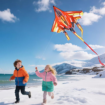 Fighter Jet Kites for Kids & Adults - Durable Airplane Kites for Boys Ages 8-12 & 4-8 with Kite