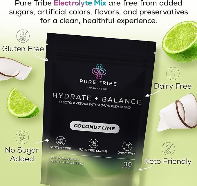 Electrolytes Powder Packets - Sugar Free Hydration Powder Drink Mix Loaded with 6 B Vitamins &