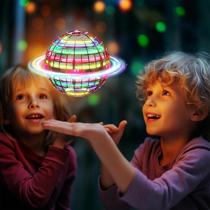Flying Orb Ball (Red, 2025 Upgraded) with Dazzling Lights, Magic Hover Spinner, Cool Boomerang