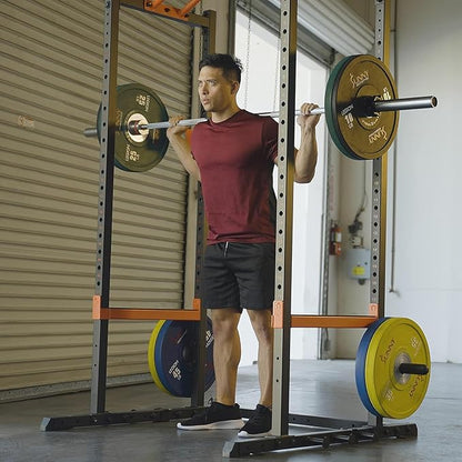 Sunny Health & Fitness Power Zone Strength Rack Power Cage - 1000 LB Weight Capacity, Spotter Bar