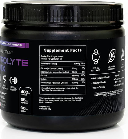 Electrolytes Powder No Sugar- Zero Calorie Hydration Powder | Sugar Free Electrolytes for Fasting