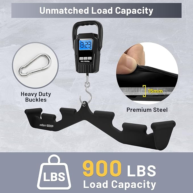 LAT Pull Down Bar with 6 Ergonomic Handles, Neutral Grip LAT Pulldown Attachments for Whole Back