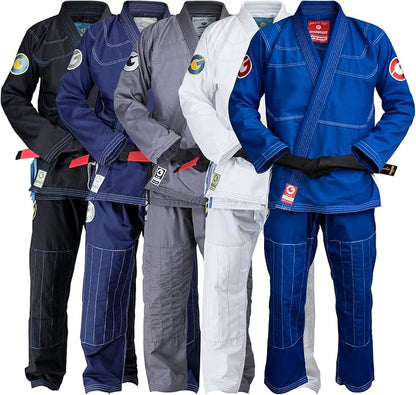 Gold BJJ Aeroweave Jiu Jitsu Gi - Ultra Lightweight BJJ Gi - Preshrunk Brazilian Jiu Jitsu Uniform
