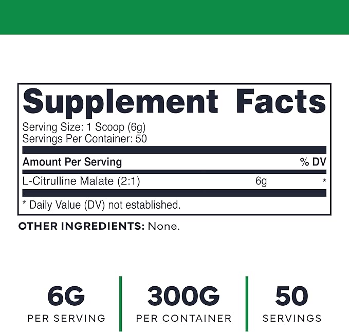 Type Zero L-Citrulline Malate Powder 2:1 6X (300g | 6000mg Per Serving | Unflavored) Ultra Clean L
