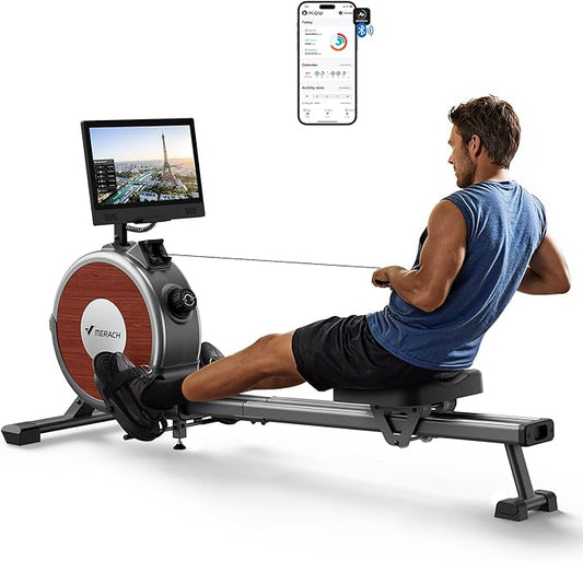MERACH Rowing Machines for Home, Magnetic Rowing Machine with 16 Levels, Rower Machine of Quiet