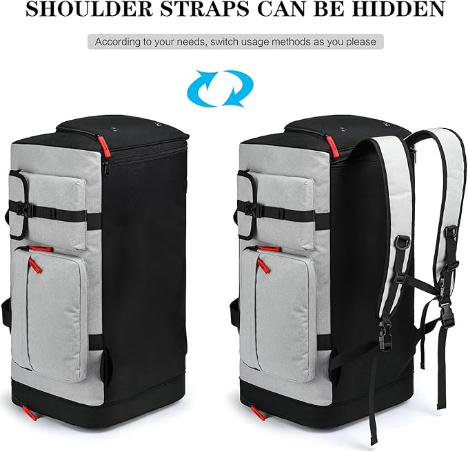 Lyweem Large Duffle Bag Backpack for Travel, 70L Heavy Duty Gym Duffel Bag with Shoes Compartment